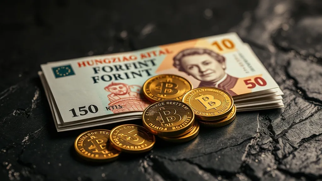 A close-up high-quality photo of Hungarian Forint banknotes